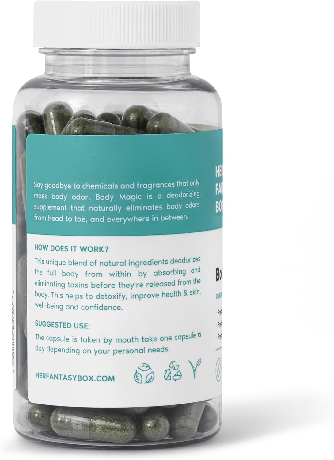 Body Magic Chlorophyll Capsules - 30 Vegan Capsules for Detox, Digestion, Gut Health, Skin Support, and Energy Booster - Natural Formula for Oily Skin
