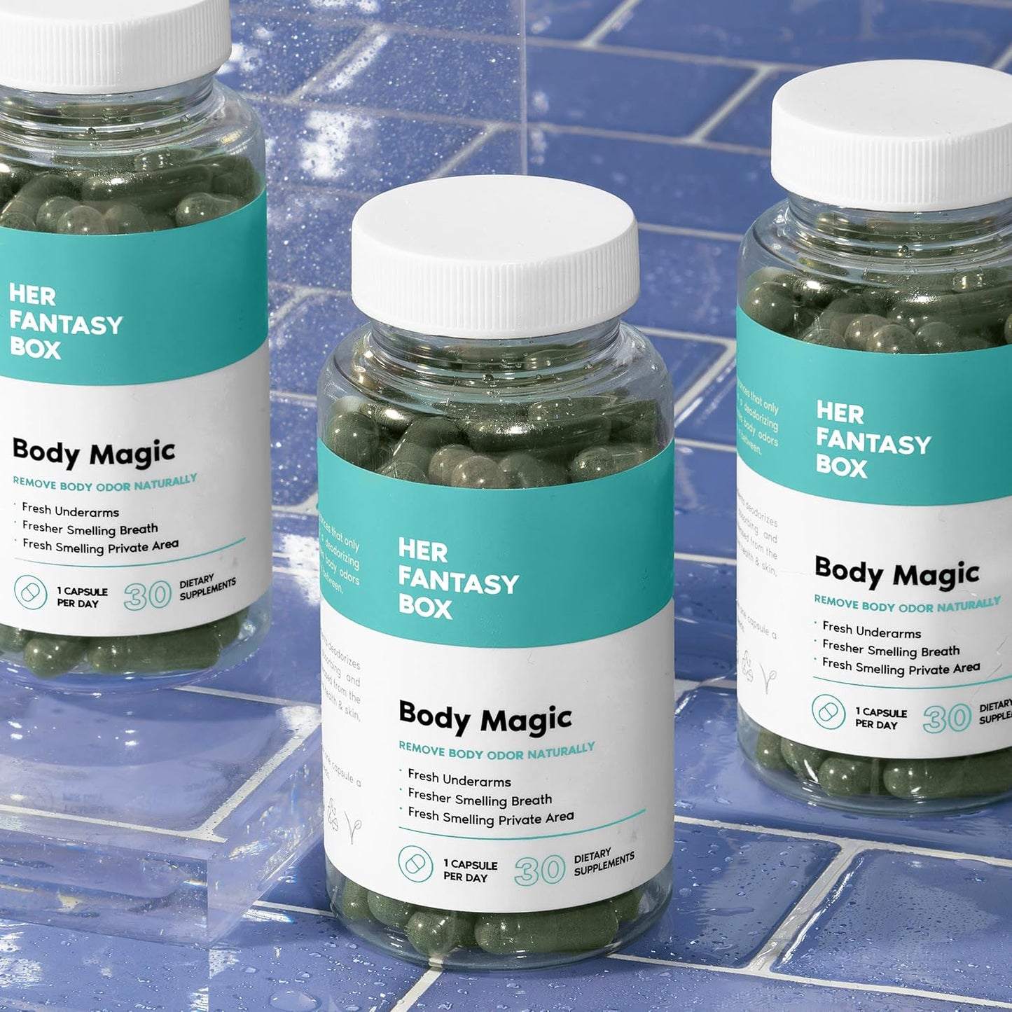 Body Magic Chlorophyll Capsules - 30 Vegan Capsules for Detox, Digestion, Gut Health, Skin Support, and Energy Booster - Natural Formula for Oily Skin