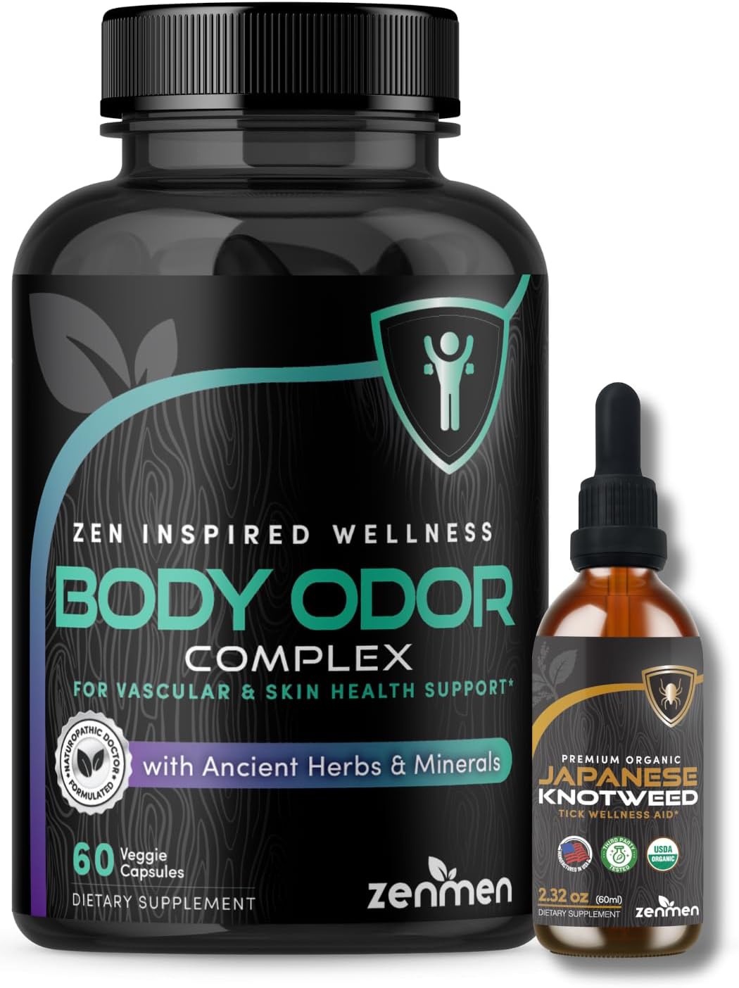 Body Odor Supplement & Japanese Knotweed Tincture Bundle for Wellness