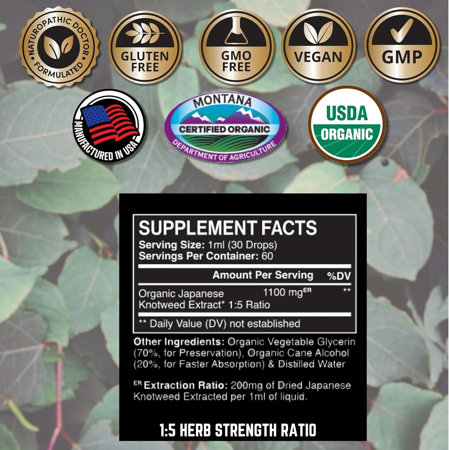 Body Odor Supplement & Japanese Knotweed Tincture Bundle for Wellness