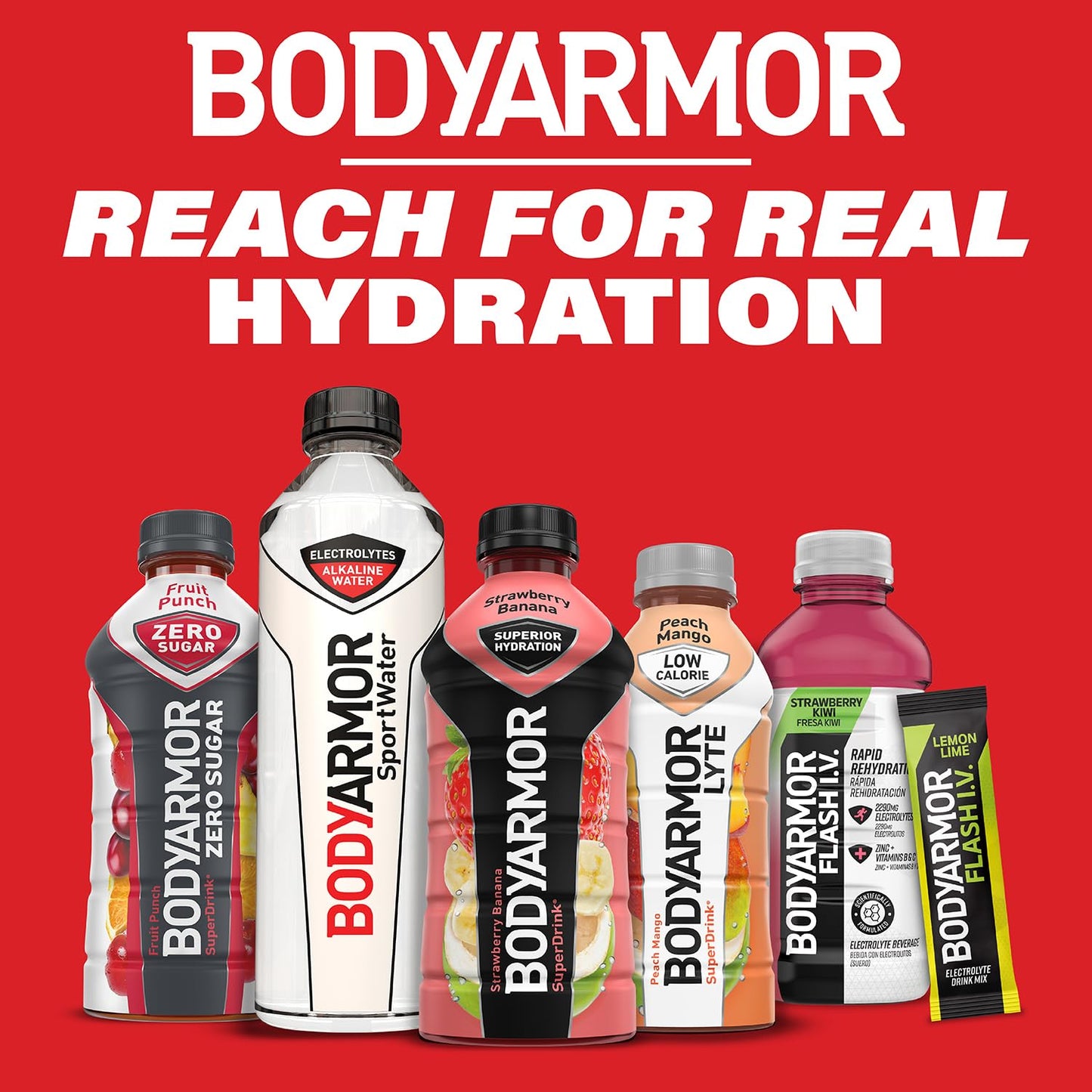 BODYARMOR ZERO Sugar Fruit Punch Sports Drink - Sugar-Free, Low-Calorie Hydration with Natural Flavors - Electrolytes, Antioxidants, B-vitamins - 28 fl oz (Pack of 12)