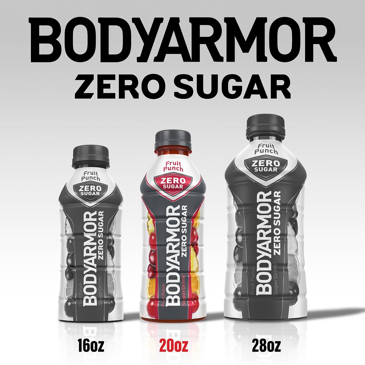 BODYARMOR ZERO Sugar Fruit Punch Sports Drink - Sugar-Free Hydration with Electrolytes and Antioxidants - 20 fl oz (Pack of 6)