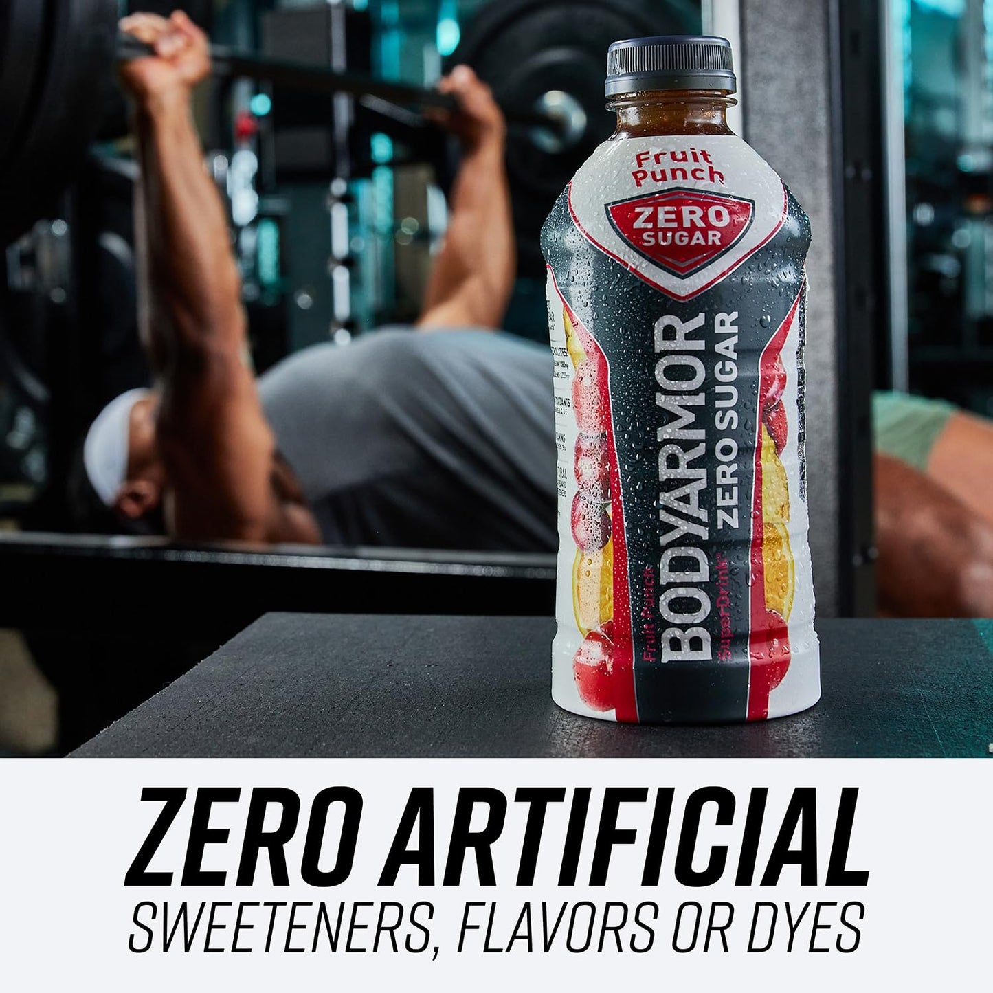 BODYARMOR ZERO Sugar Fruit Punch Sports Drink - Sugar-Free, Low-Calorie Hydration with Natural Flavors - Electrolytes, Antioxidants, B-vitamins - 28 fl oz (Pack of 12)
