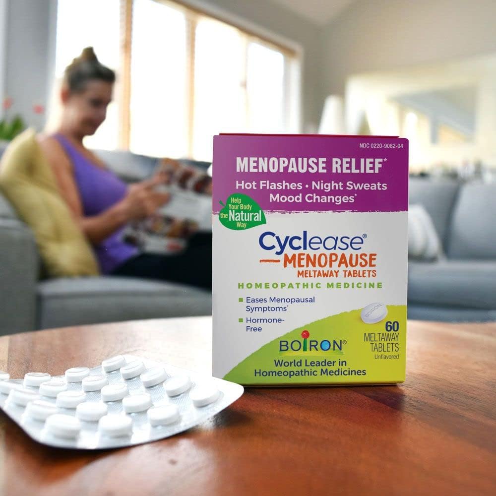 Boiron Cyclease Menopause Tablets - Natural Relief for Hot Flashes, Mood Swings, Night Sweats, and Irritability - 240 Tablets