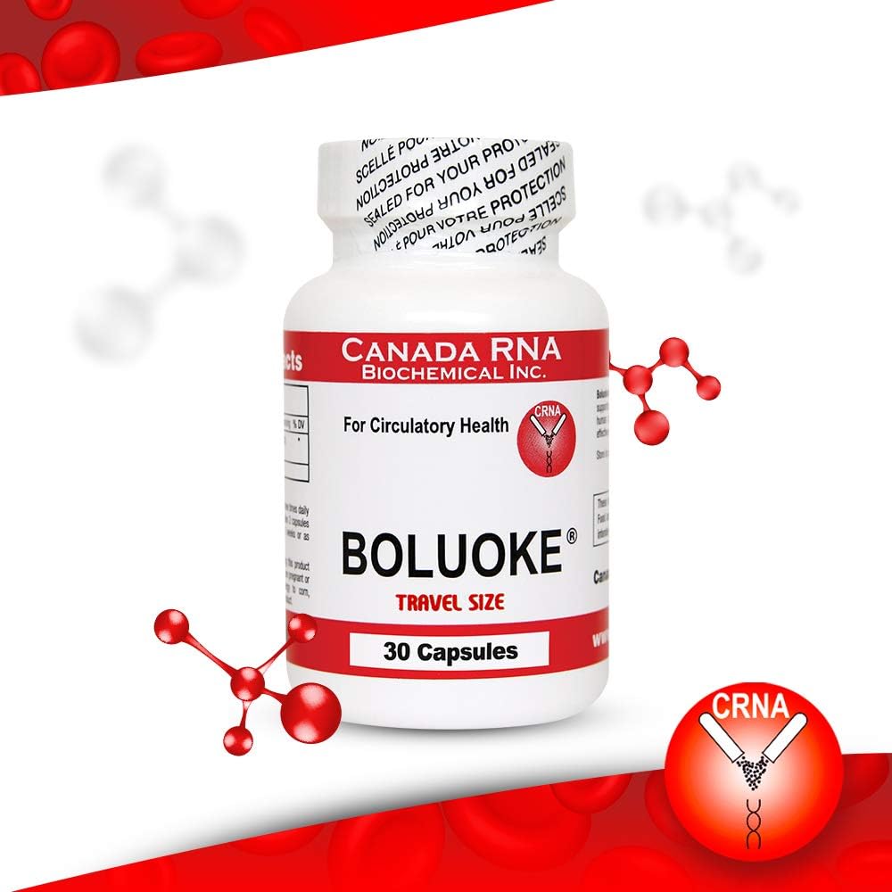 Boluoke Canada RNA (Lumbrokinase) Capsules Support Circulatory Health - 30 Count