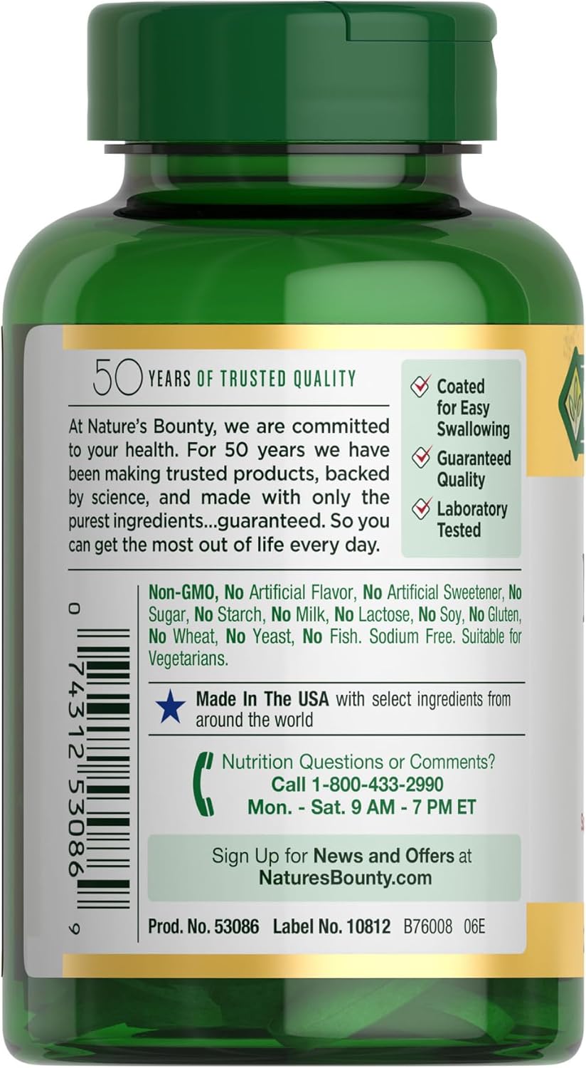 Bone and Muscle Health Support Tablets, 500 Mg, 200 Ct - Nature's Bounty Magnesium for Whole Body