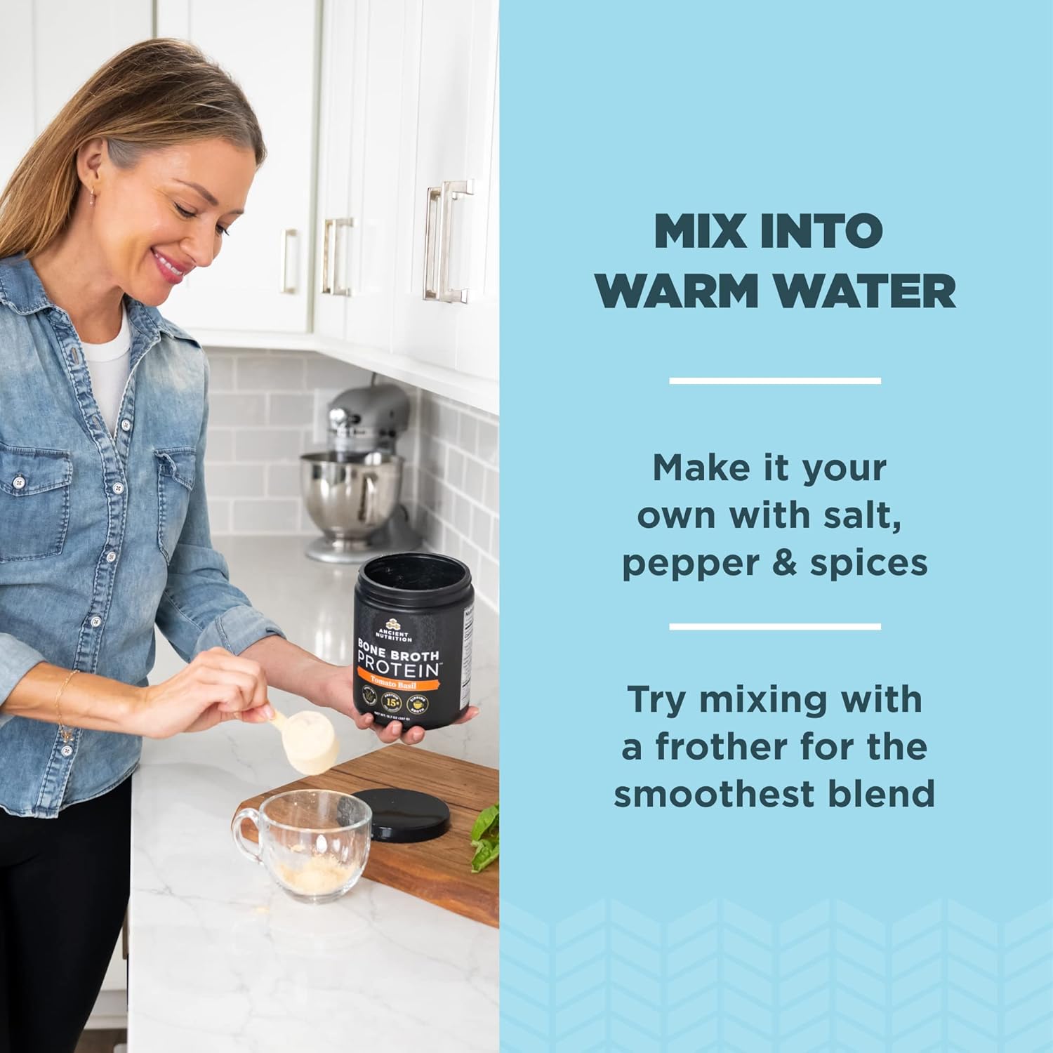 Bone Broth Protein Powder Variety Pack - Tomato Basil & Butternut Squash Flavors, 15 Servings Each