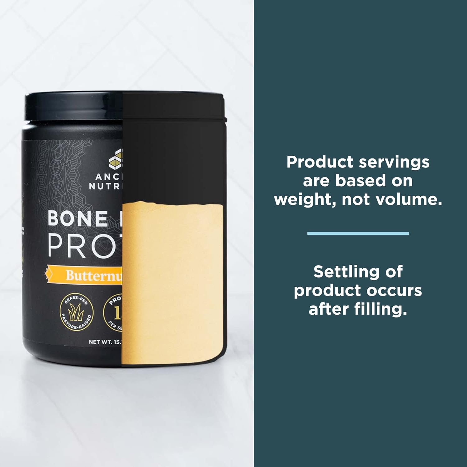 Bone Broth Protein Powder Variety Pack - Tomato Basil & Butternut Squash Flavors, 15 Servings Each