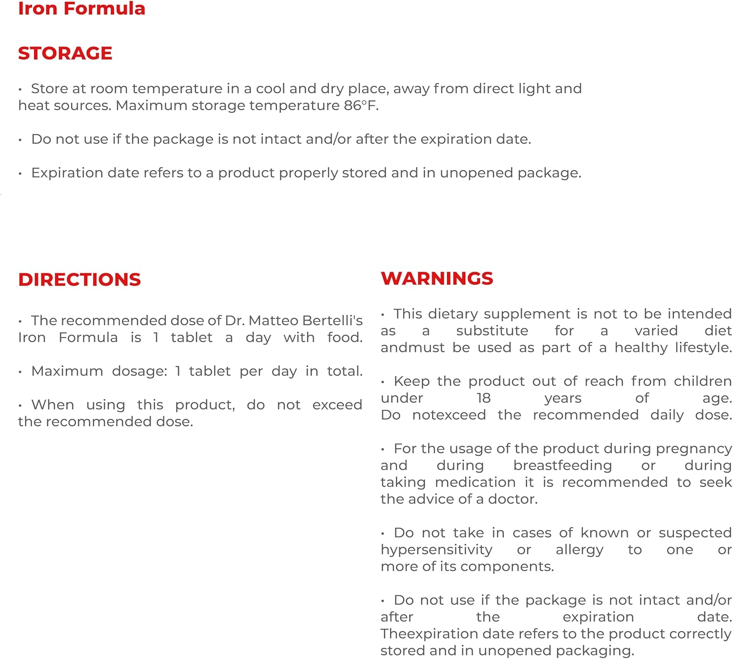 Bone, Muscle, and Iron Support Bundle by Dr. Matteo Bertelli - Resveratrol, Polydatin, Vitamin D3 & C, Nettle Extract, Iron (30 Capsules & 30 Tablets)