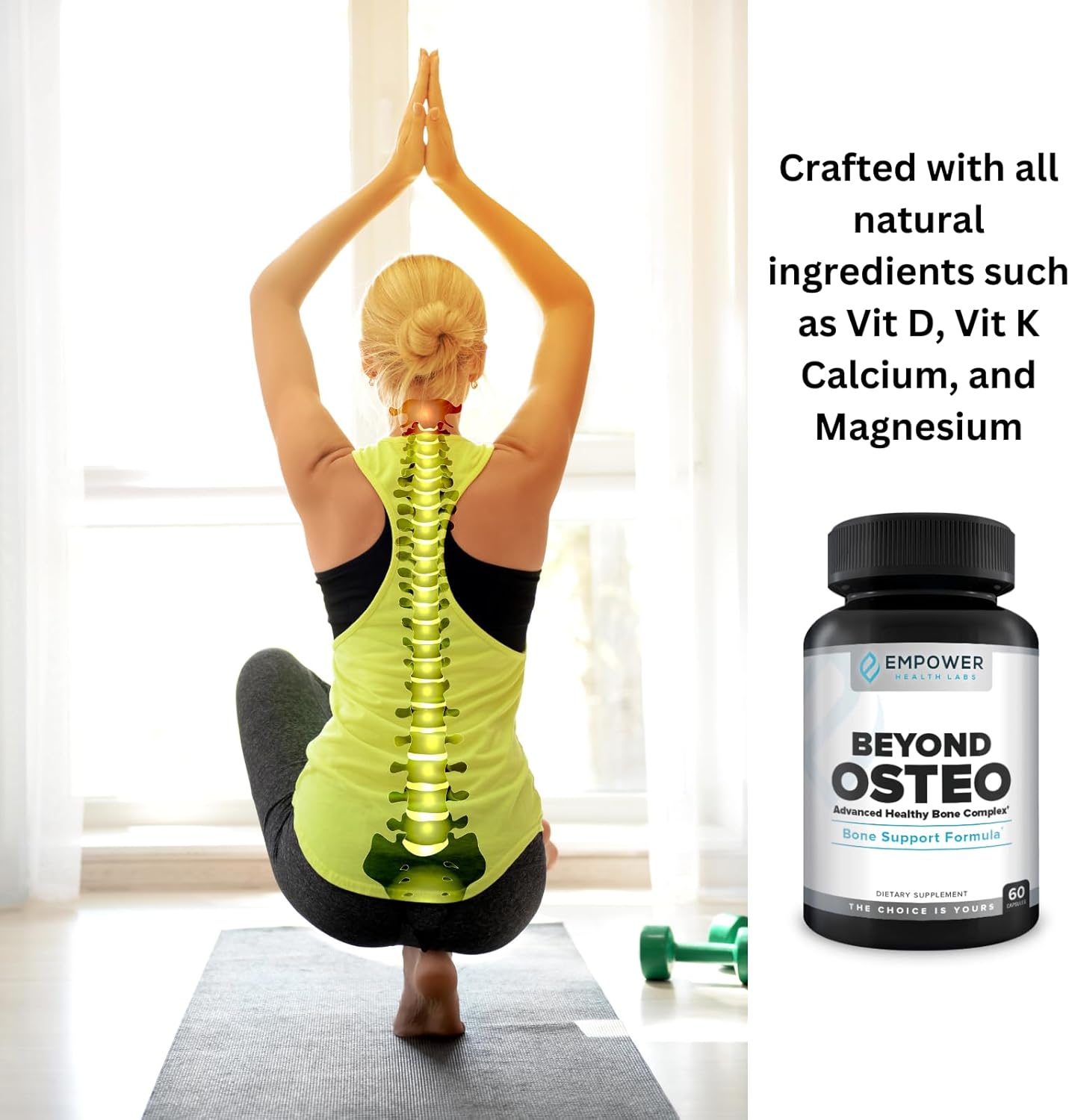 Bone Renewal Beyond Osteo Supplement with Magnesium and Vitamin K2 - 30 Day Supply by Empower Health Labs