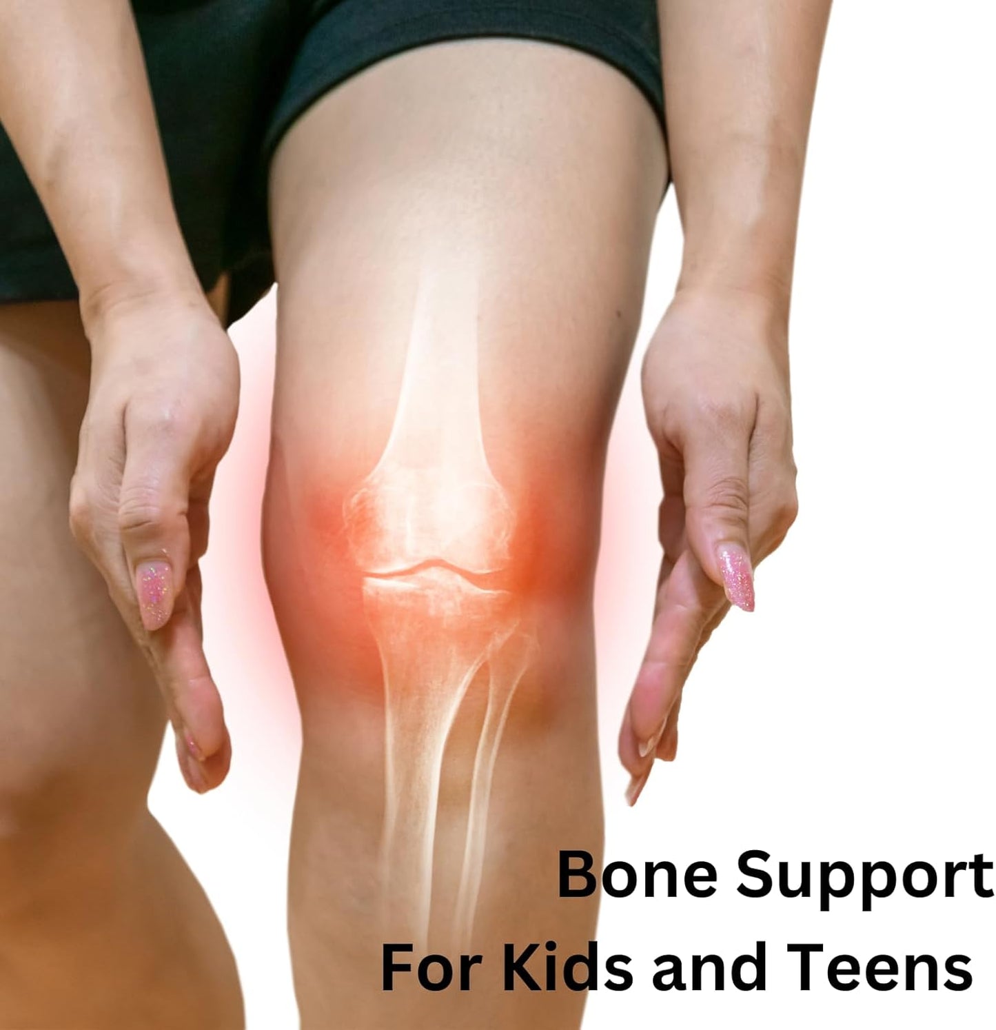 Bone Support Gummies for Kids and Teens - Natural Curves Height Boost with K2, Calcium, Vitamin D3, and Collagen Hydrolysate