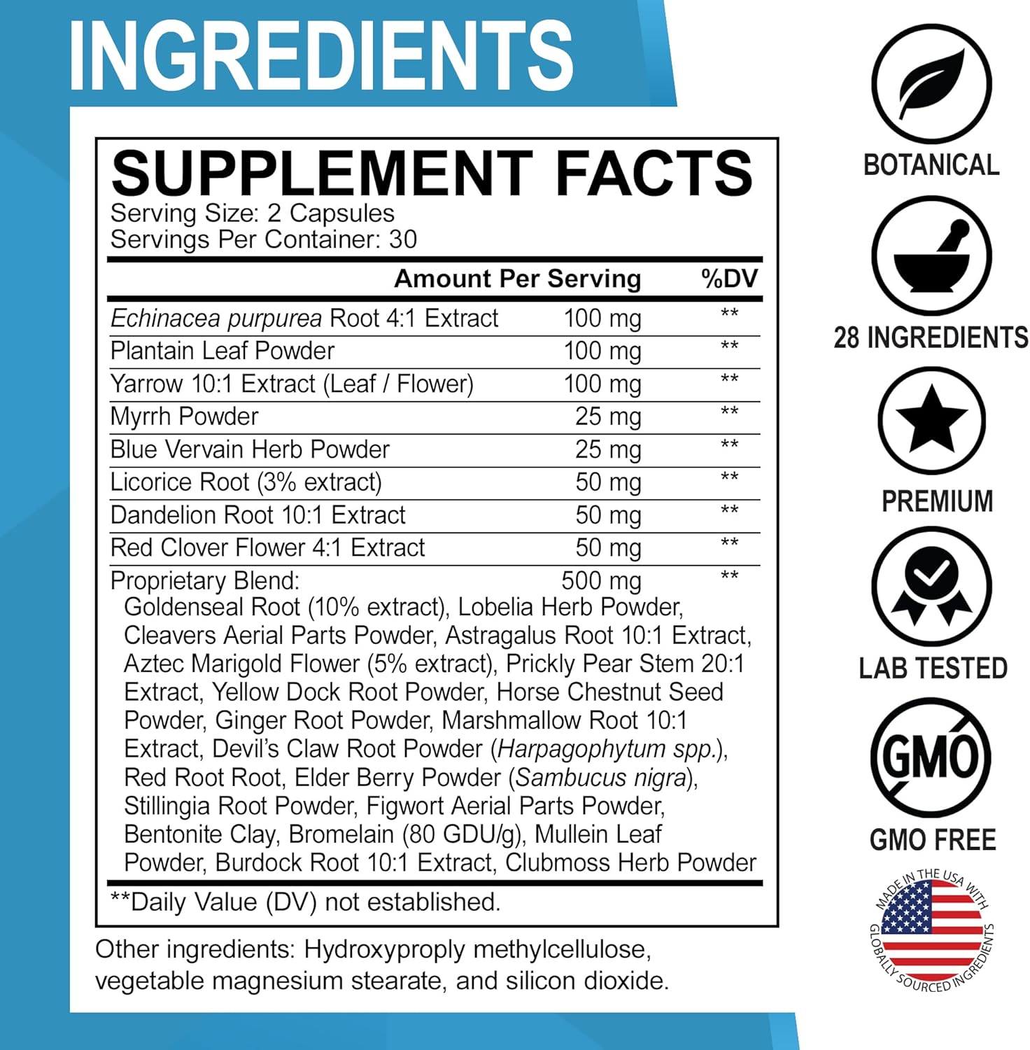 Boost Thyroid Health & Detox Lymphatic System with Herbal Supplements - Echinacea Cleanse for Lymph Node Drainage