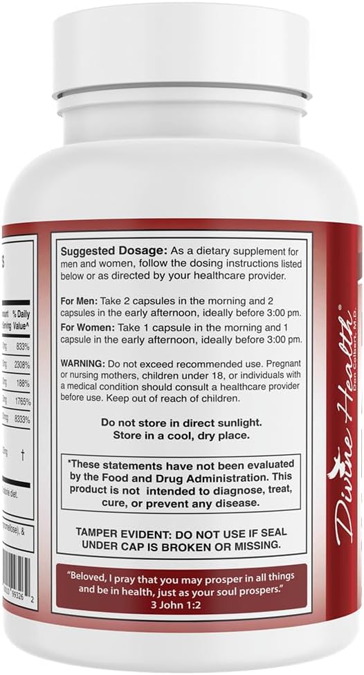 Boost Your Health with Divine Adrenal Support Supplement - Natural Energy & Stress Relief