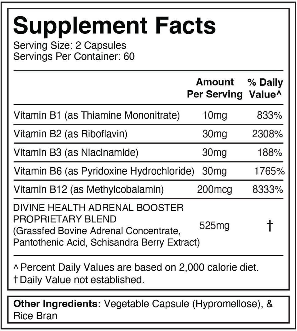 Boost Your Health with Divine Adrenal Support Supplement - Natural Energy & Stress Relief