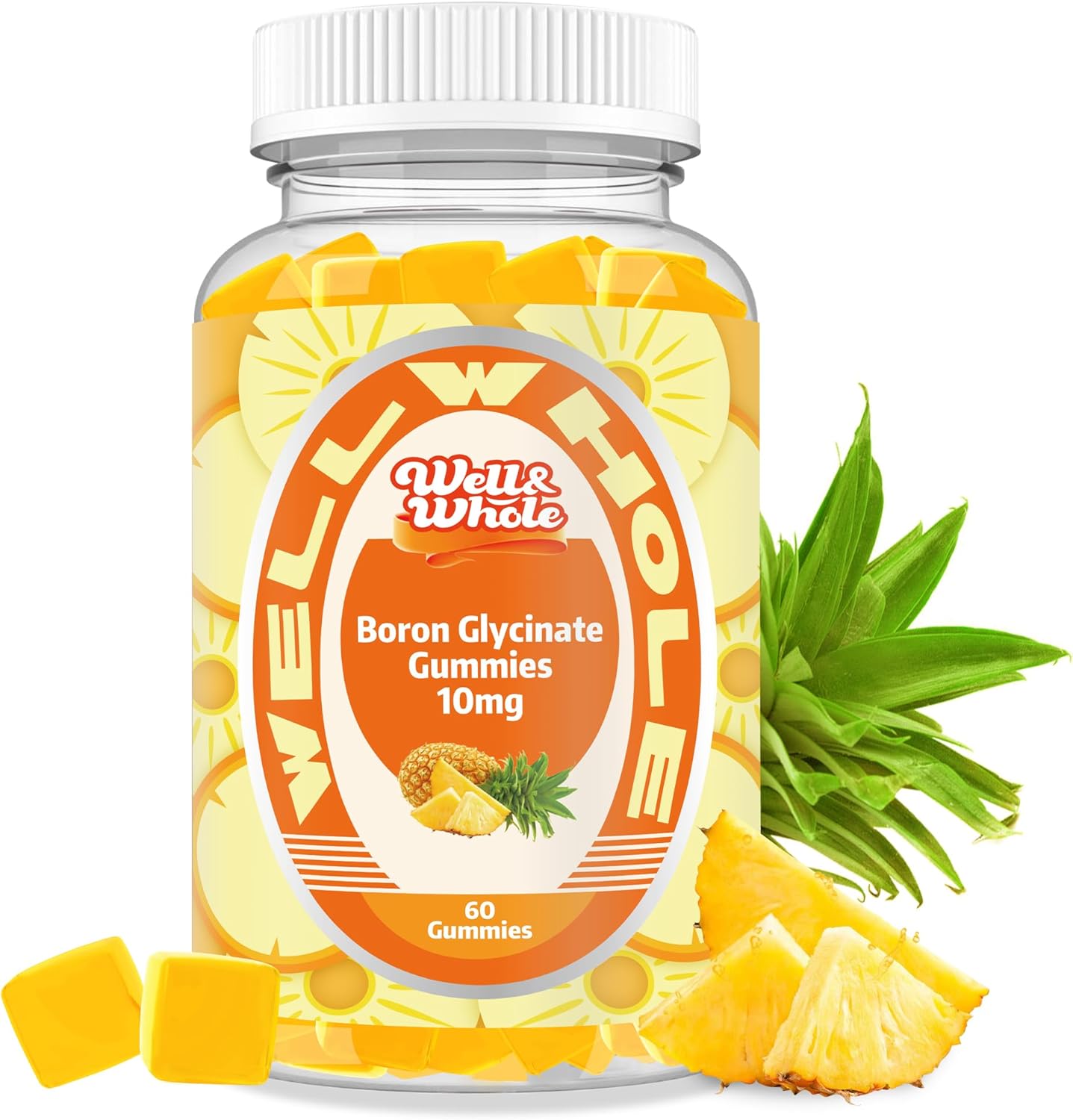 Boron Glycinate & CoQ10 Gummies for Calcium and Magnesium Absorption, 60 Count