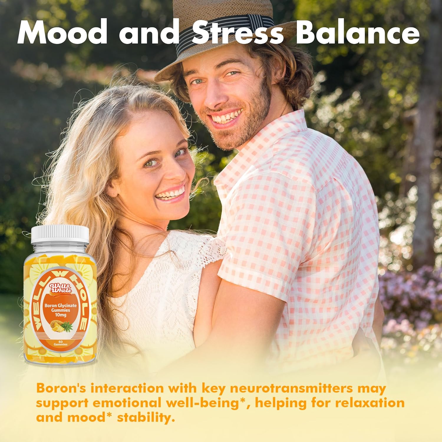 Boron Glycinate & CoQ10 Gummies for Calcium and Magnesium Absorption, 60 Count