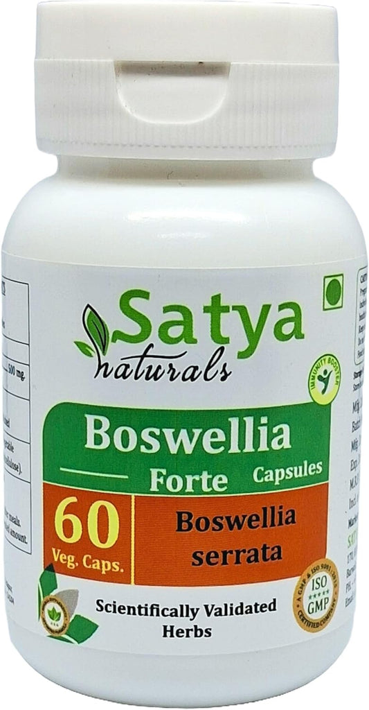 Boswellia Forte Capsules 500mg - Ayurvedic Herbal Supplement - 60 Vegetarian Capsules - 10:1 Extract - Men and Women Support