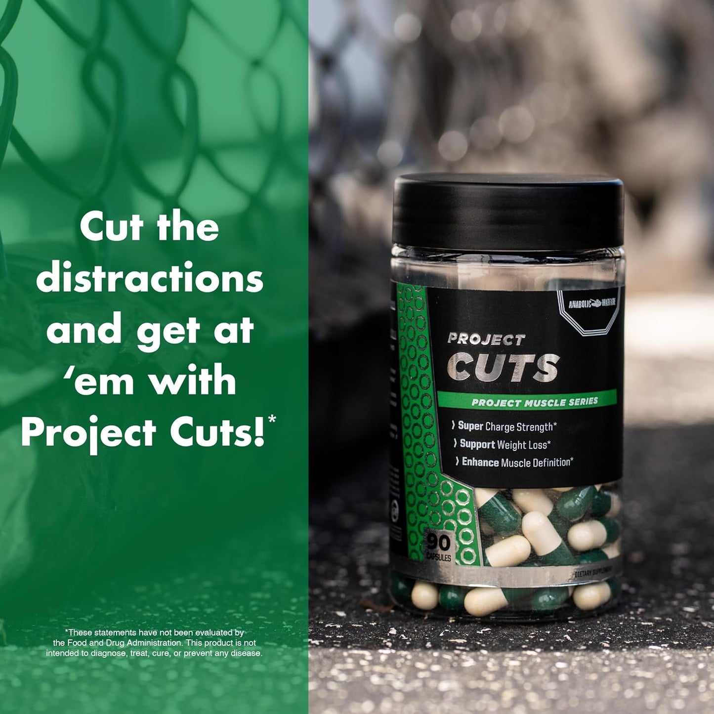 Botanical Anabolic Warfare Project Cuts for Muscle Definition & Body Recomposition - 90 Capsules