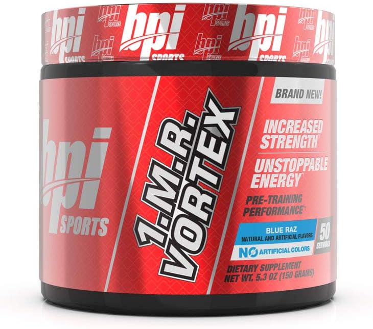 BPI Sports 1.M.R. Vortex Blue Raz Pre-Workout Powder - 5.3 Ounce Jar