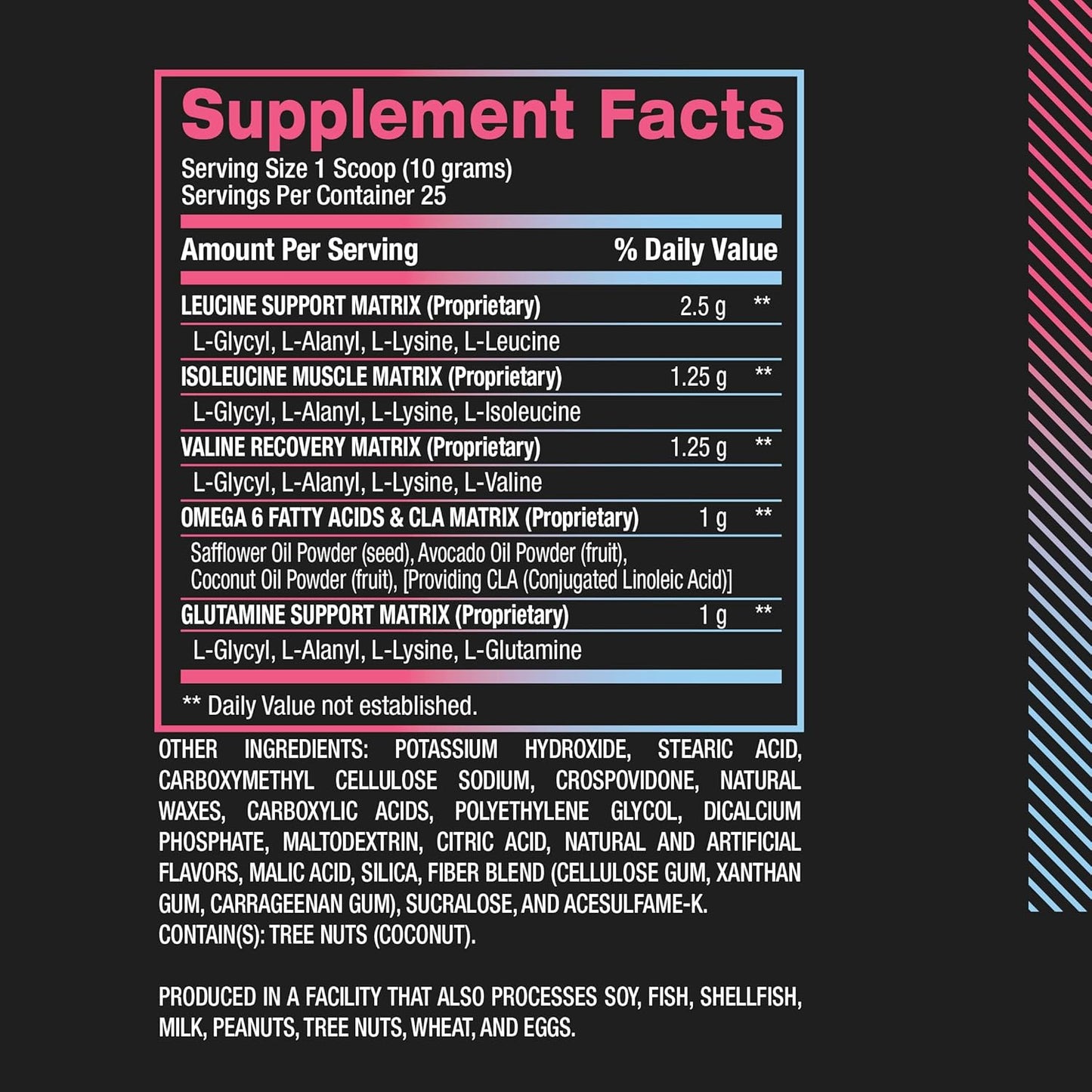 BPI Sports Best Aminos Cotton Candy Flavor - BCAA Powder Post Workout & Glutamine Recovery Drink - 25 Servings for Hydration & Recovery