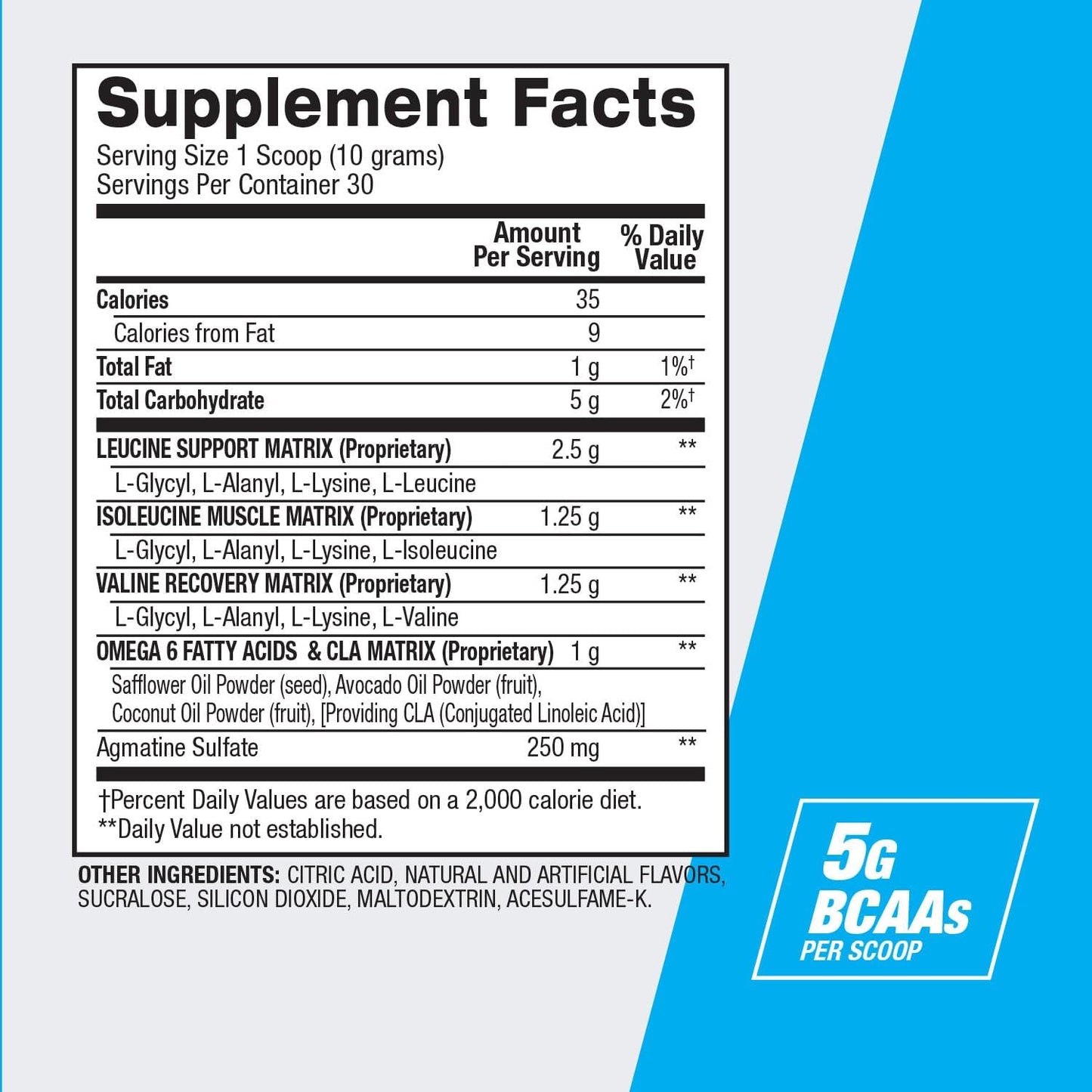 BPI Sports Best BCAA Powder, Blueberry Lemonade Flavor, 30 Servings, Amino Acids for Muscle Recovery, Protein Synthesis, and Performance