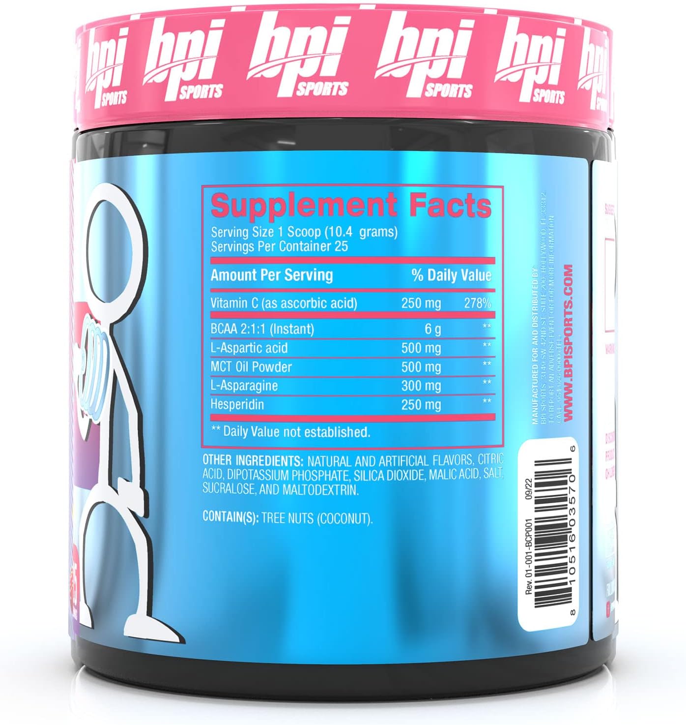 BPI Sports Best BCAA Pump - Candy Land Flavor - Intra Workout BCAA Powder for Hydration & Recovery - 25 Servings