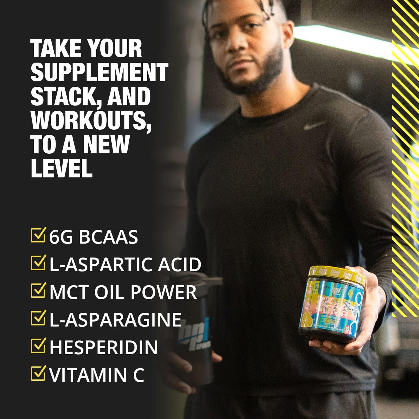 BPI Sports Best BCAA Pump Lemon Squeeze - Intra Workout BCAA Powder for Hydration & Recovery, 25 Servings