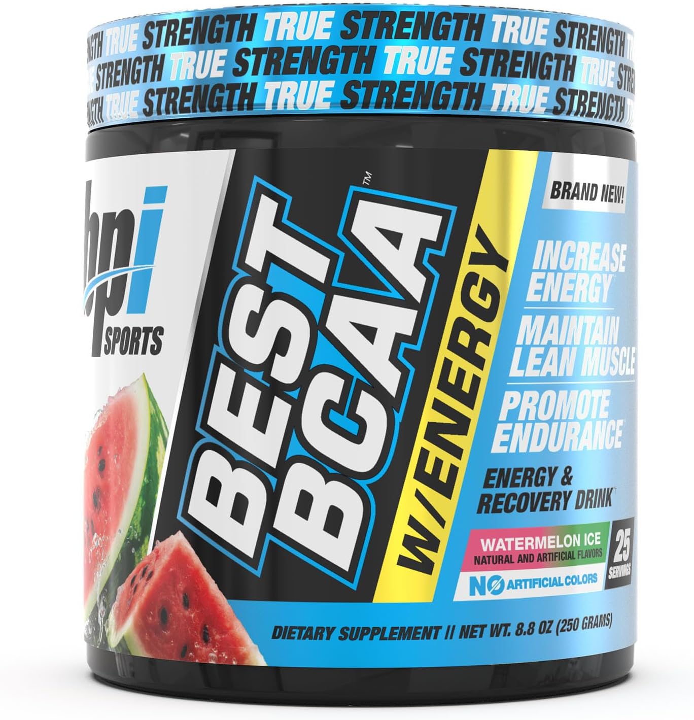 BPI Sports Best BCAA with Energy Watermelon Ice - 25 Servings - Lean Muscle Building & Recovery - Proprietary Energy Blend - 8.8 oz.