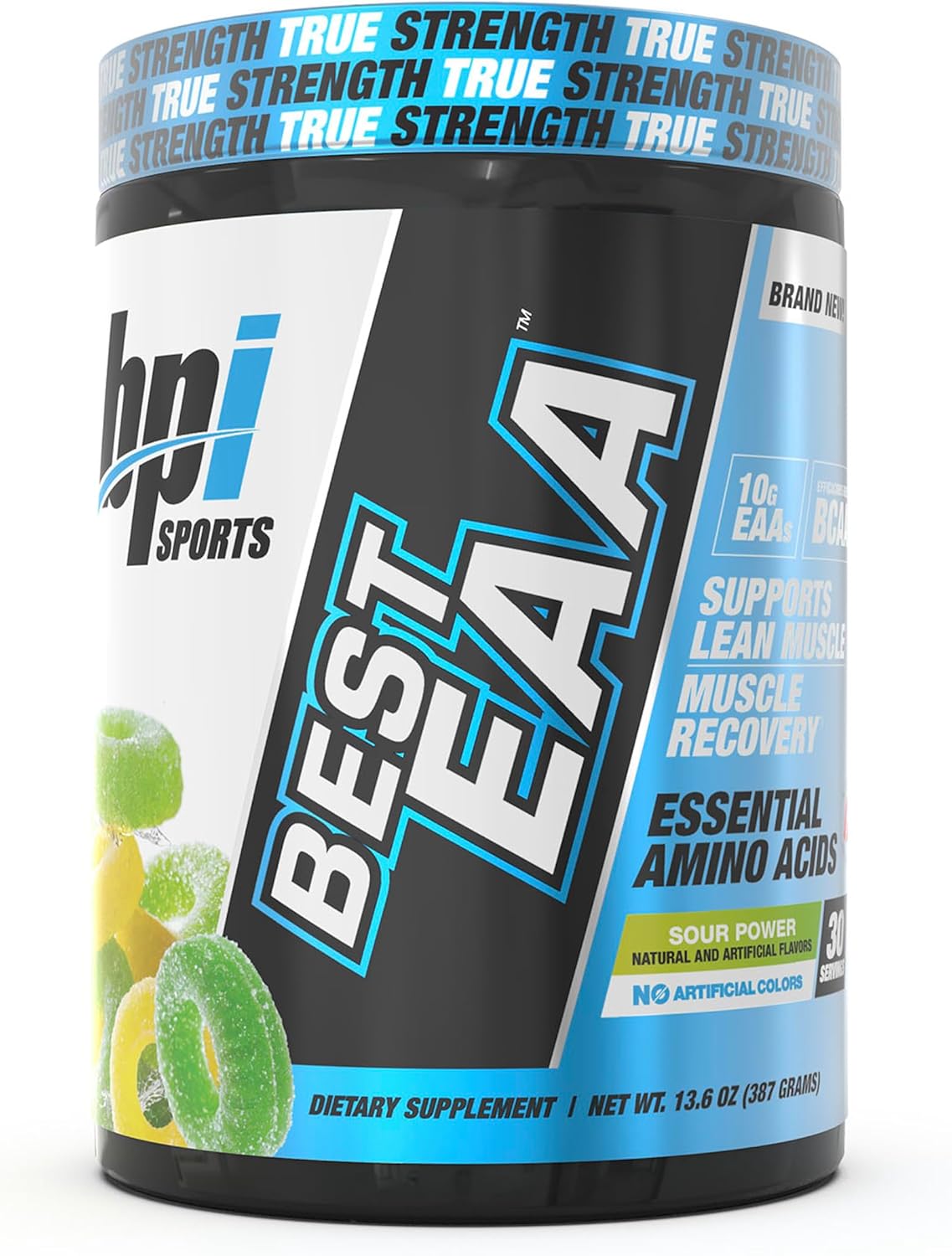 BPI Sports Sour Power EAA Powder - Advanced Formula for Men & Women - 10g of EAA - Pre, Intra, Post Workout Drink - BCAA + Hydration.
