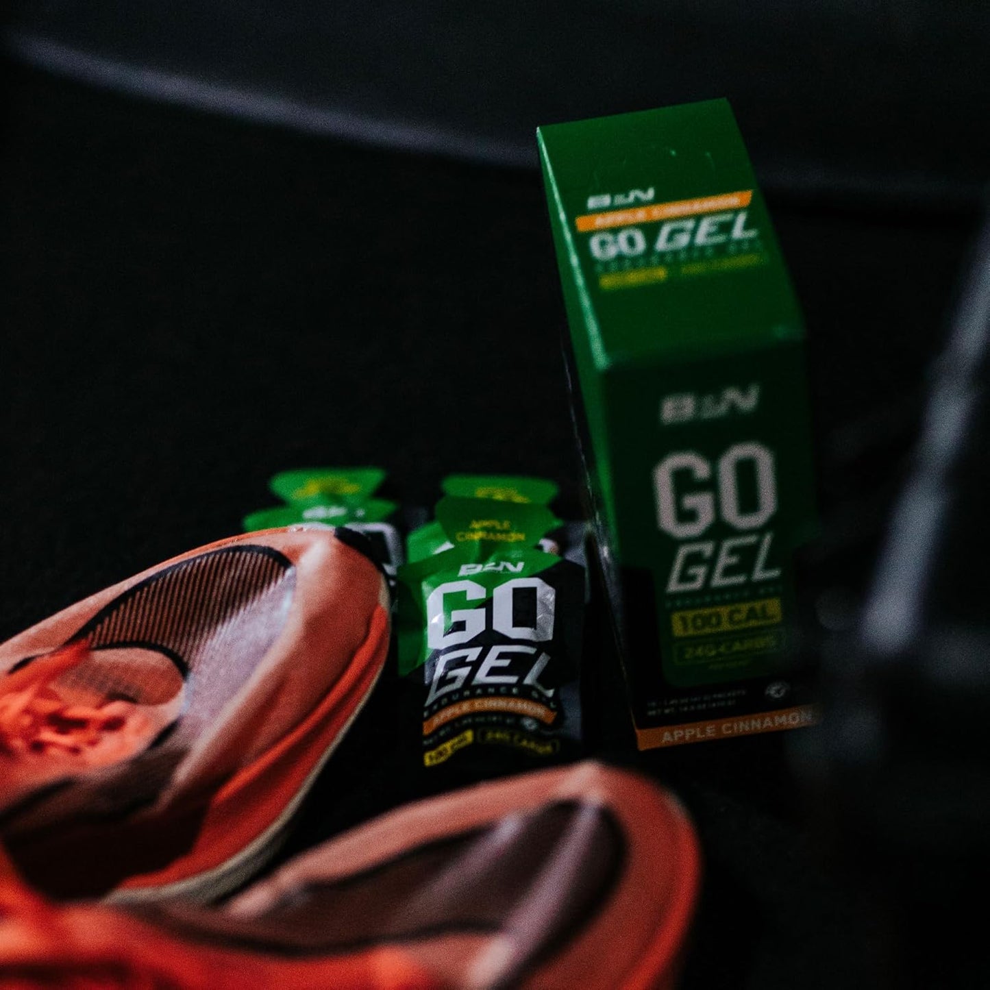 BPN Go Gel Endurance Gel - Vegan & Gluten-Free Running Fuel, Apple Cinnamon Flavor, 10 Pack