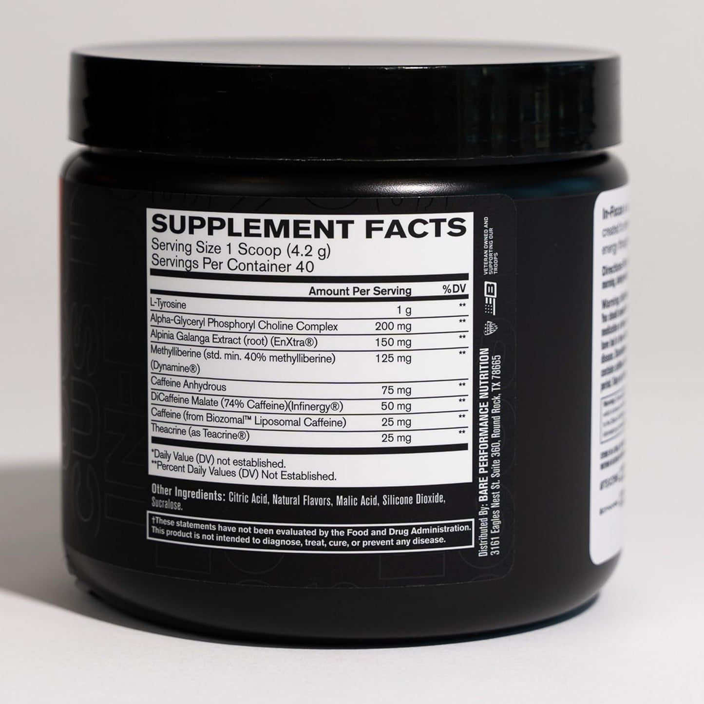 BPN in-Focus Brain Support Supplement - Alpha GPC for Improved Focus & Energy - Raspberry Lemonade Flavor - 40 Servings