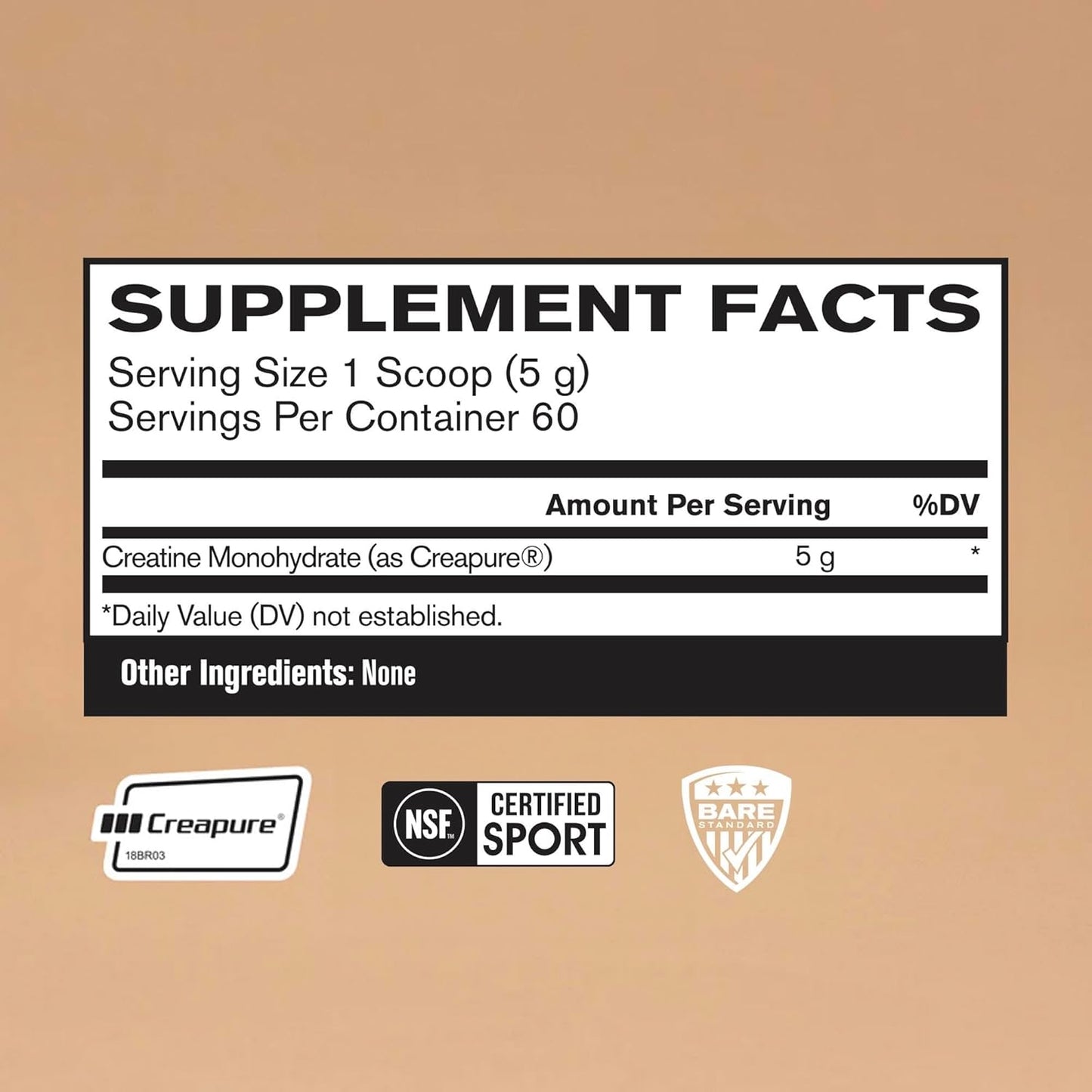 BPN Pure Creatine Monohydrate Powder - 5g per Serving - Muscle Growth Support - Unflavored - 60 Servings