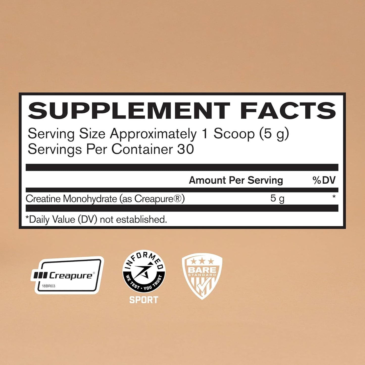 BPN Pure Creatine Monohydrate Powder - 5g/serving, Muscle Growth Support, Unflavored, 30 Servings
