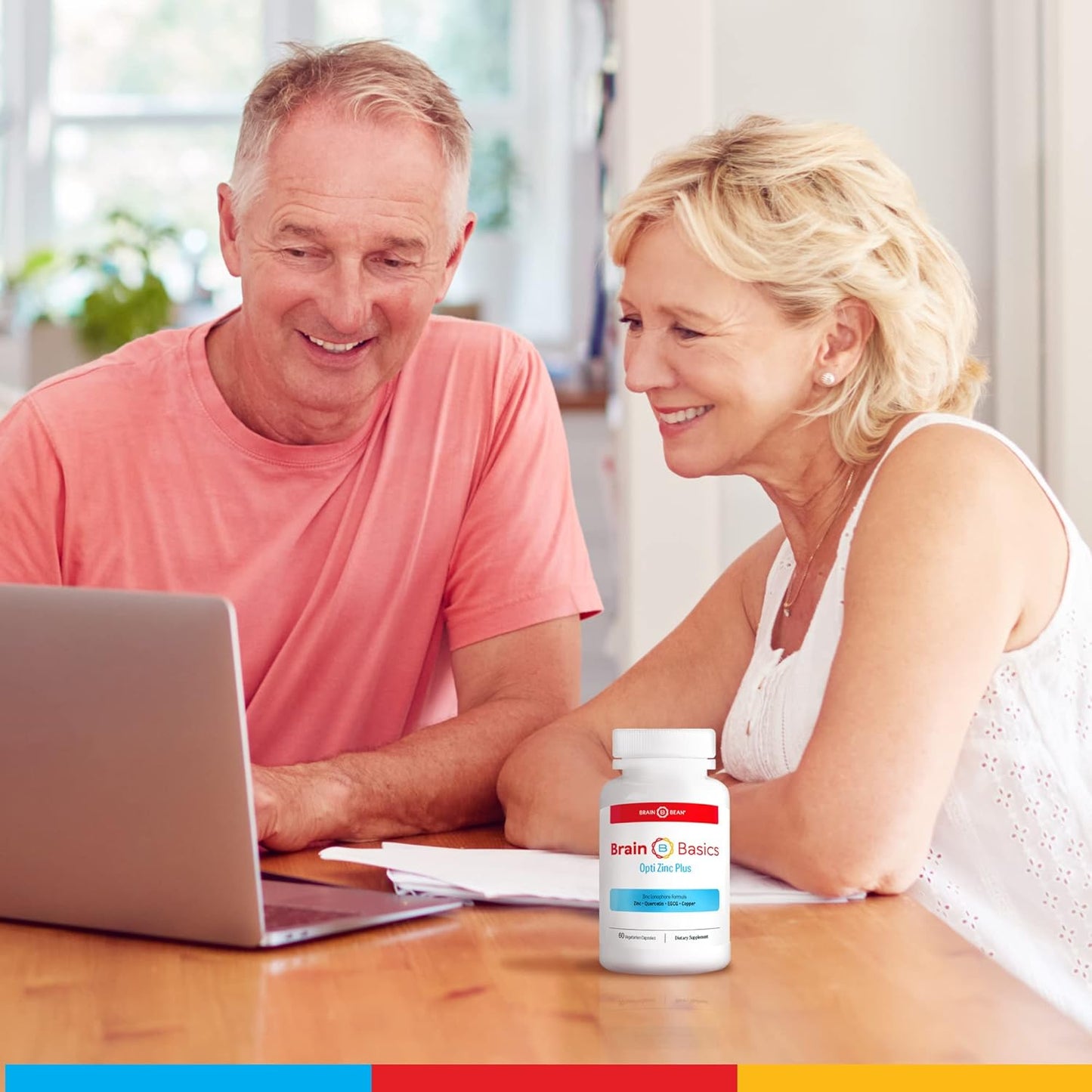 Brain Bean Opti Zinc Plus - Immune Support Formula with Quercetin, EGCG, and Copper - 60 Tablets