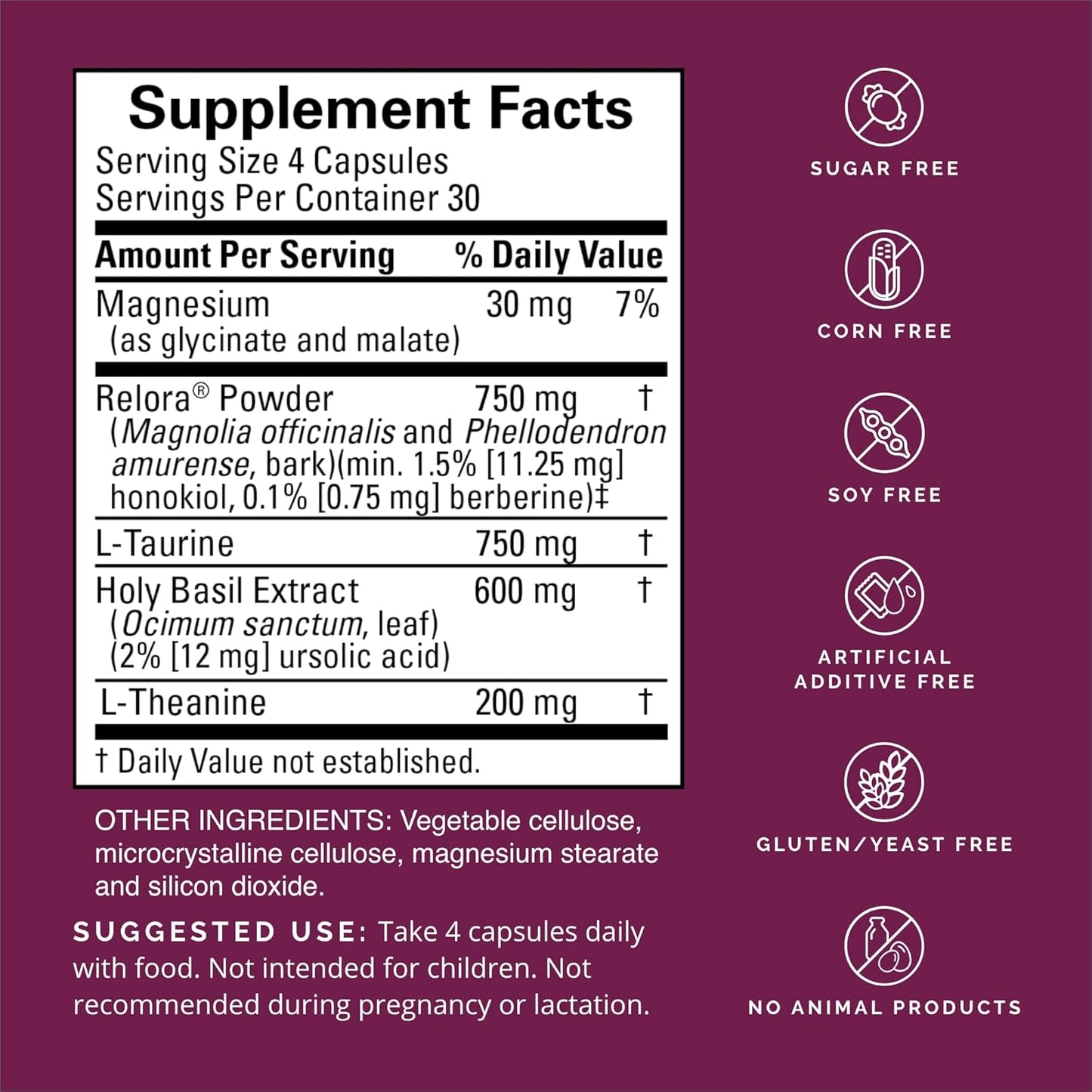 BrainMD Dr. Amen Everyday Stress Relief Capsules - 120 Count - Supports Relaxation and Mental Focus - Non-Drowsy Formula - Gluten-Free - 30 Day Supply