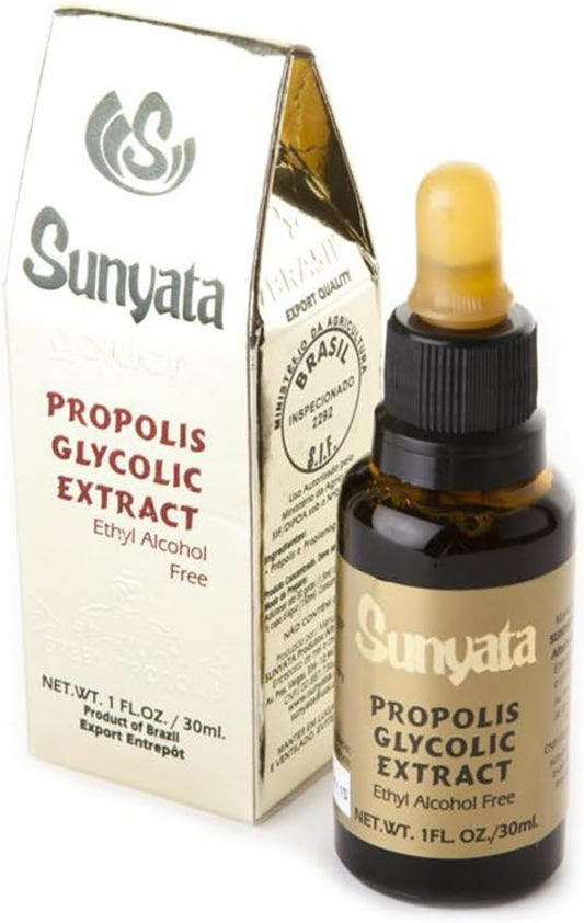 Brazilian Green Bee Propolis Liquid Extract - Sunyata No Alcohol - 30ML (1 Pack) - Pure and Potent Immune Support