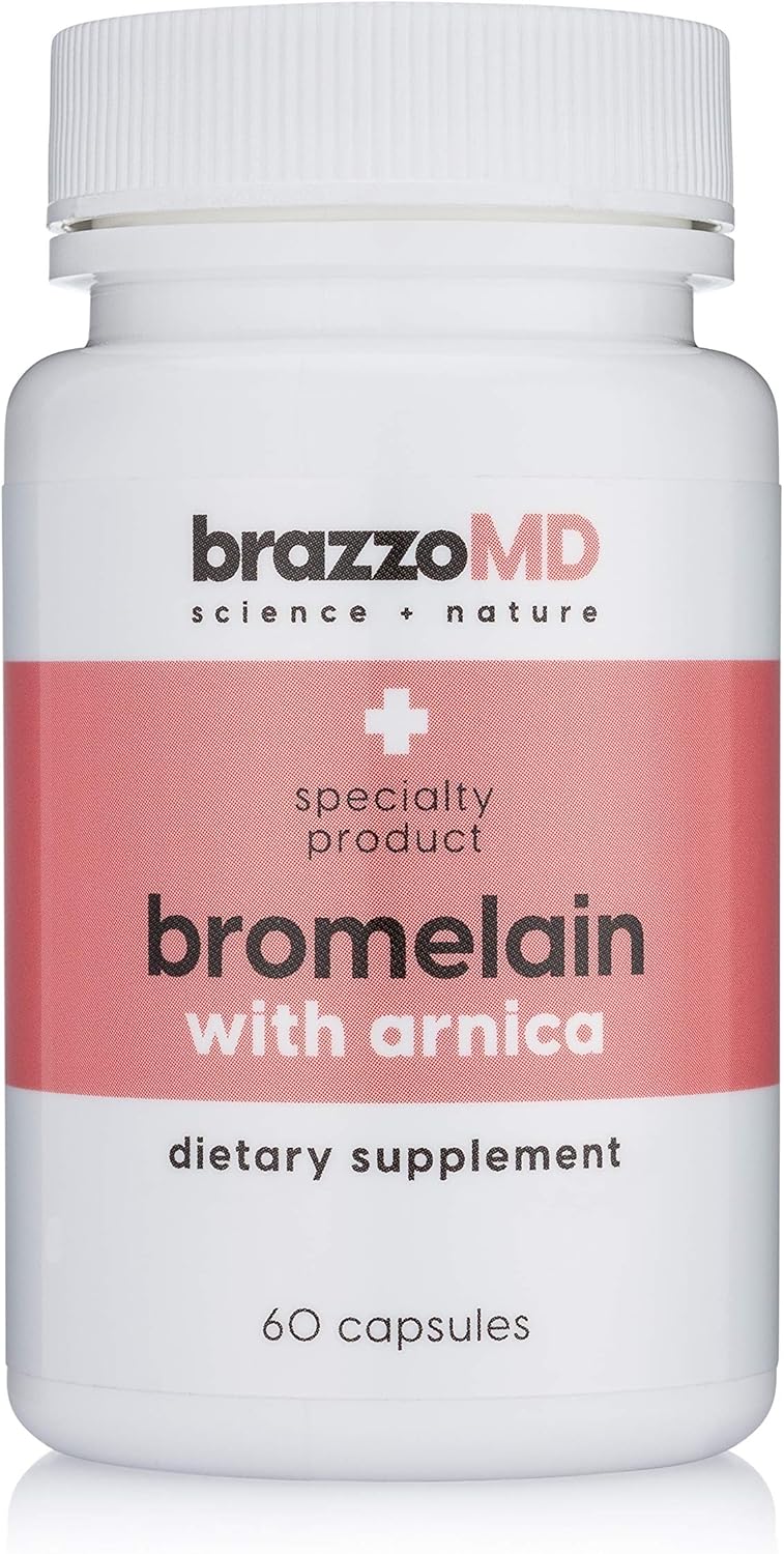 Brazmedics BrazzoMD Bromelain and Arnica Dietary Supplement Capsules - 60 Count