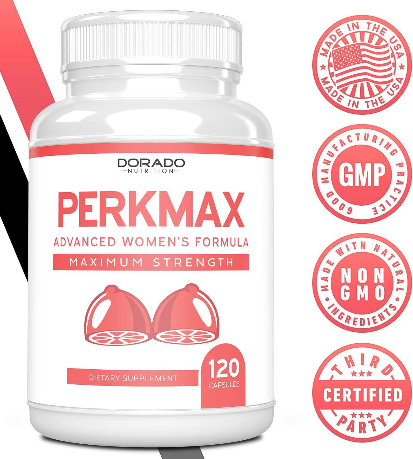 Breast Support Pills for Women - Boob & Bust Supplement with Fenugreek & Saw Palmetto - 120 Vegan Capsules, Non-GMO