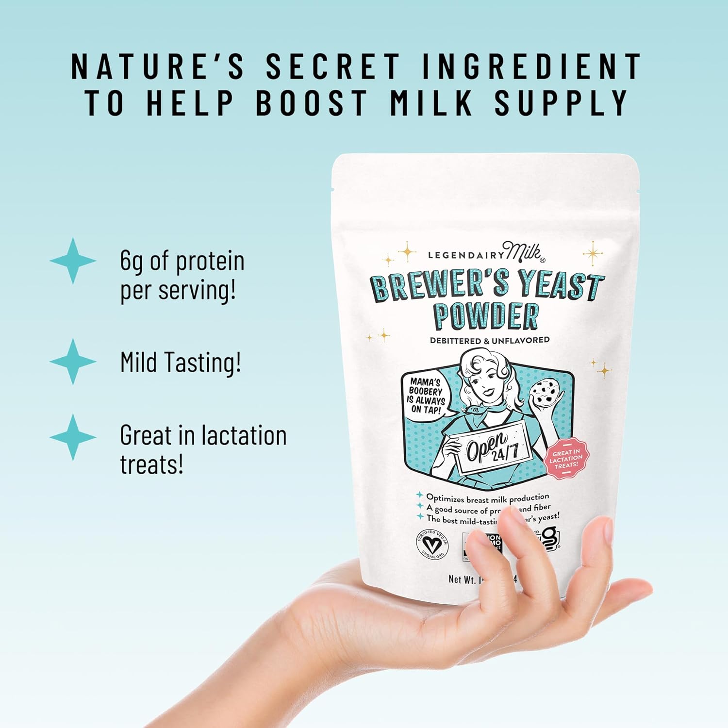 Breastfeeding Support: Legendairy Milk Sunflower Lecithin + Brewer's Yeast Powder - Boost Milk Supply & Clear Clogged Ducts