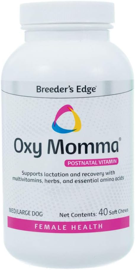 Breeder's Edge Oxy Momma Nursing & Recovery Supplement for Medium & Large Dogs - 40 Soft Chews