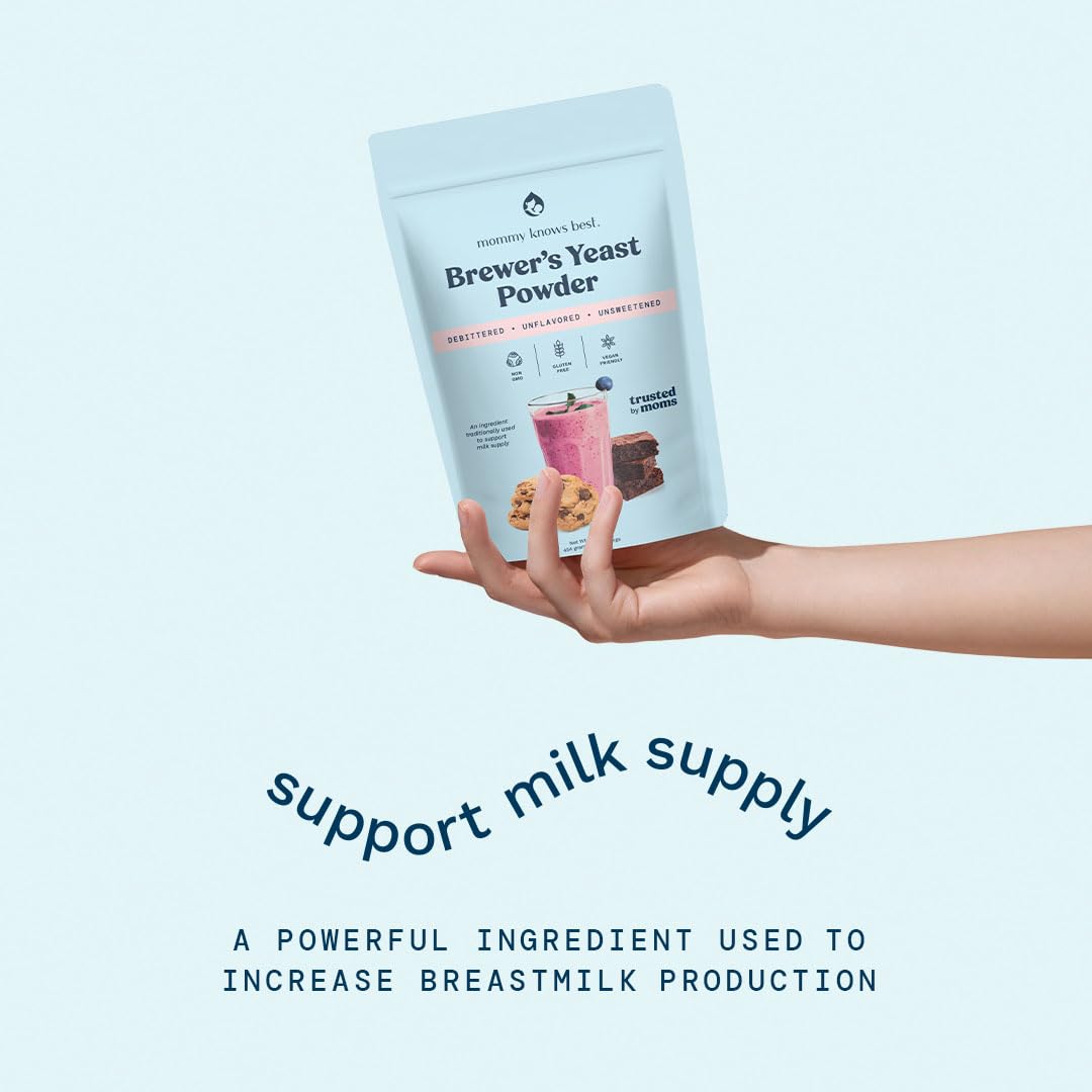 Brewer's Yeast Powder for Breastfeeding Support | Mild-Tasting, Debittered, Delicious in Lactation Recipes | Gluten-Free 10 oz