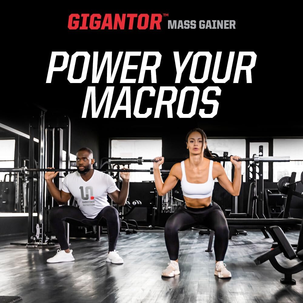 Brian Shaw's Gigantor Mass Gainer: Hardcore Hard Gainer Formula with 60g Protein, 30 Servings, 790 Quality Calories, 5-Phase Protein Blend - Chocolate Flavor, 5.16 lbs