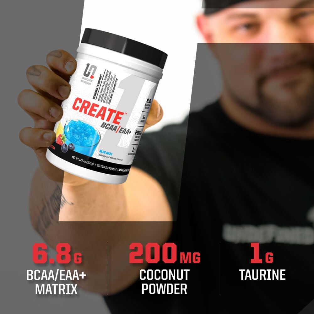Brian Shaw's Undefined Nutrition BCAA/EAA+ for Muscle Recovery & Endurance - 6.8g Matrix, Full Spectrum BCAA + Essential Amino Acids Supplement - 30 Servings (Orange Citrus, 127 oz)