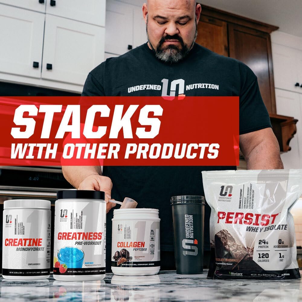Brian Shaw's Undefined Nutrition Collagen Peptides: 20g with Hyaluronic Acid - Promotes Muscle, Hair, Nail, Skin, Bone and Joint Health - Chocolate Truffle Flavor - 28 Servings