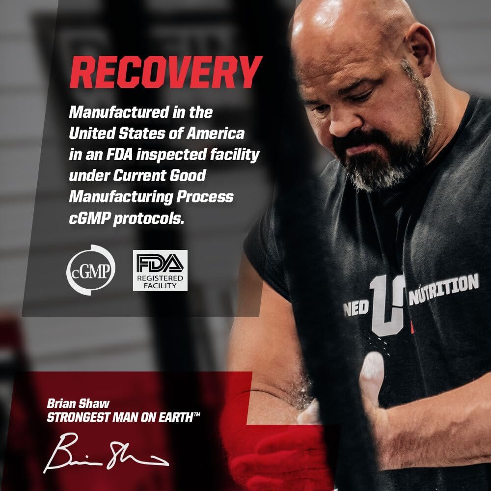 Brian Shaw's Undefined Nutrition Recovery: Hyaluronic Acid + MSM Oral Liquid for Joint and Muscle Protection, Post-Workout Recovery - 24 oz Bottle