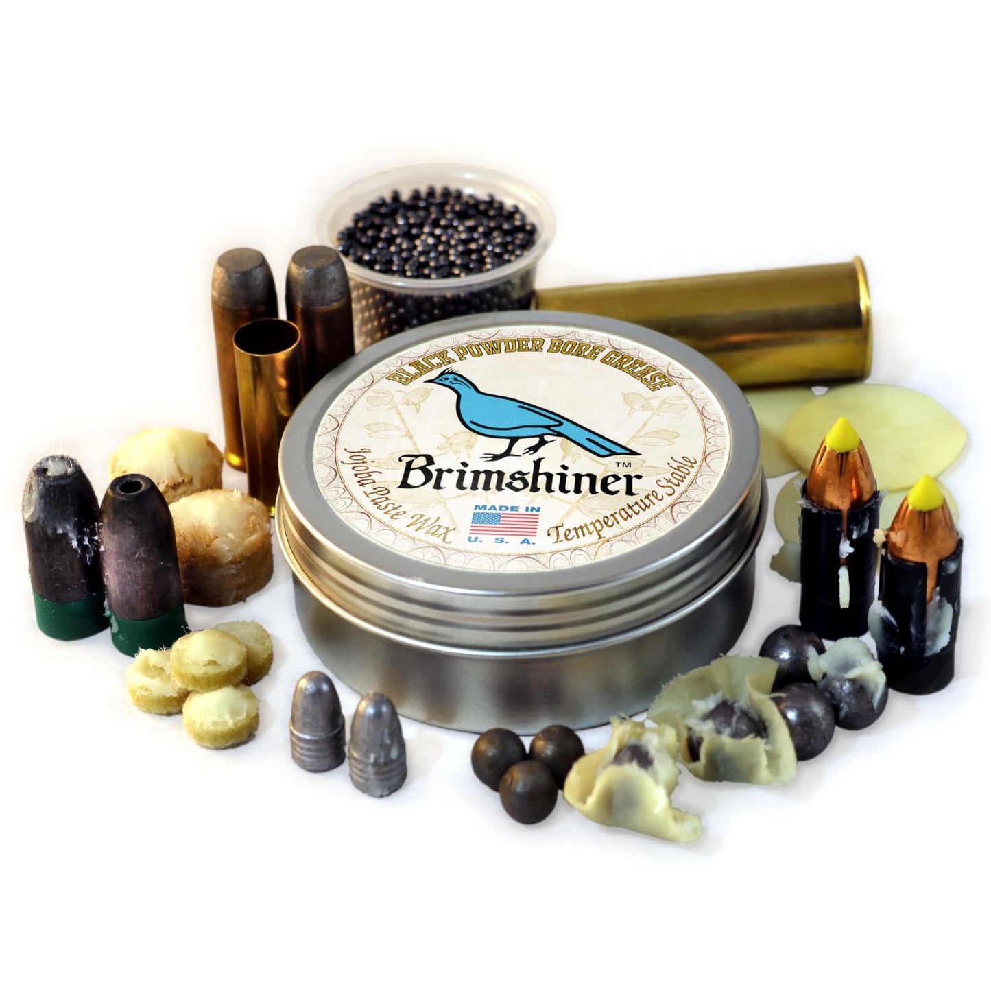 Brimshiner Black Powder Bore Grease - Premium Muzzleloader Lubricant Butter
