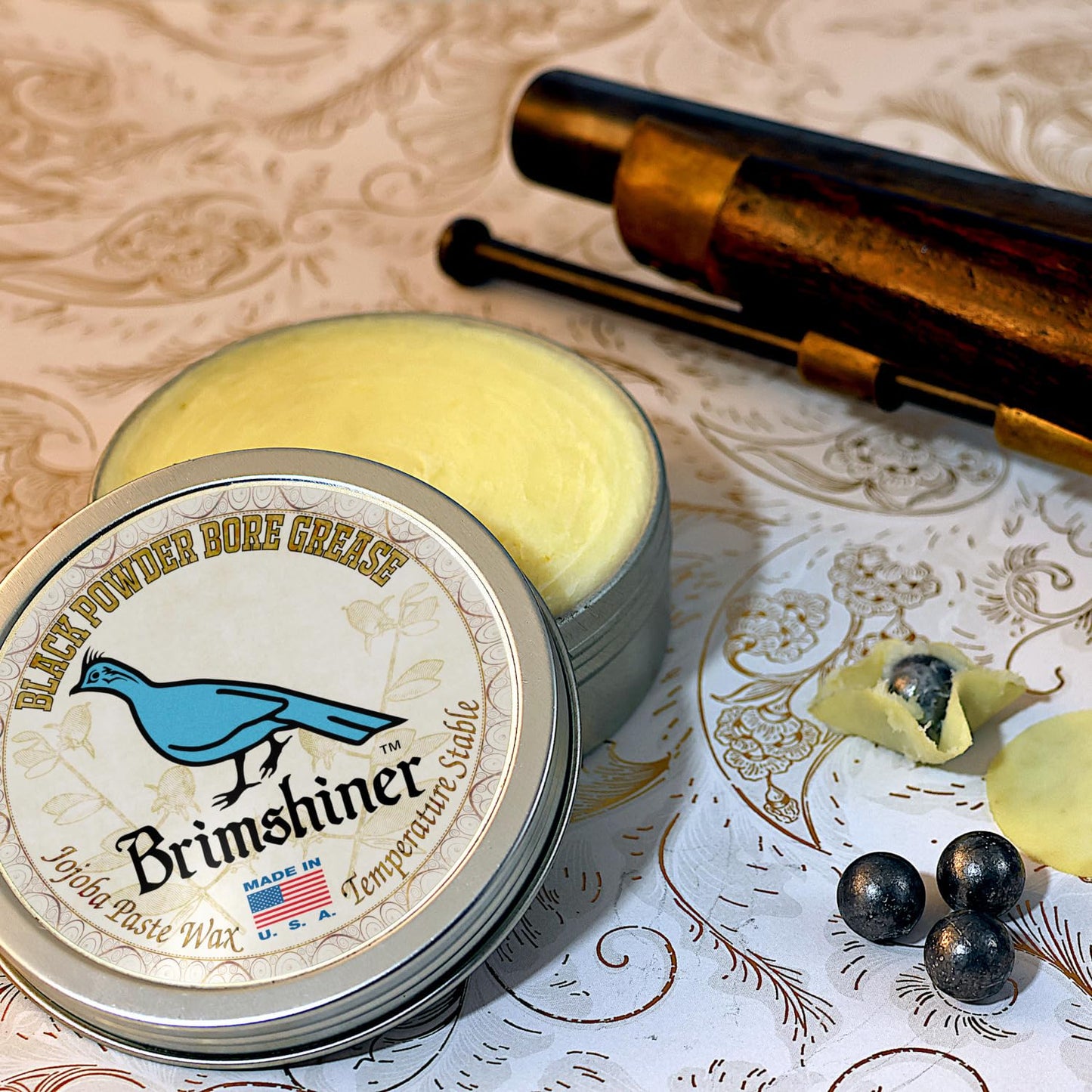 Brimshiner Black Powder Bore Grease - Premium Muzzleloader Lubricant Butter