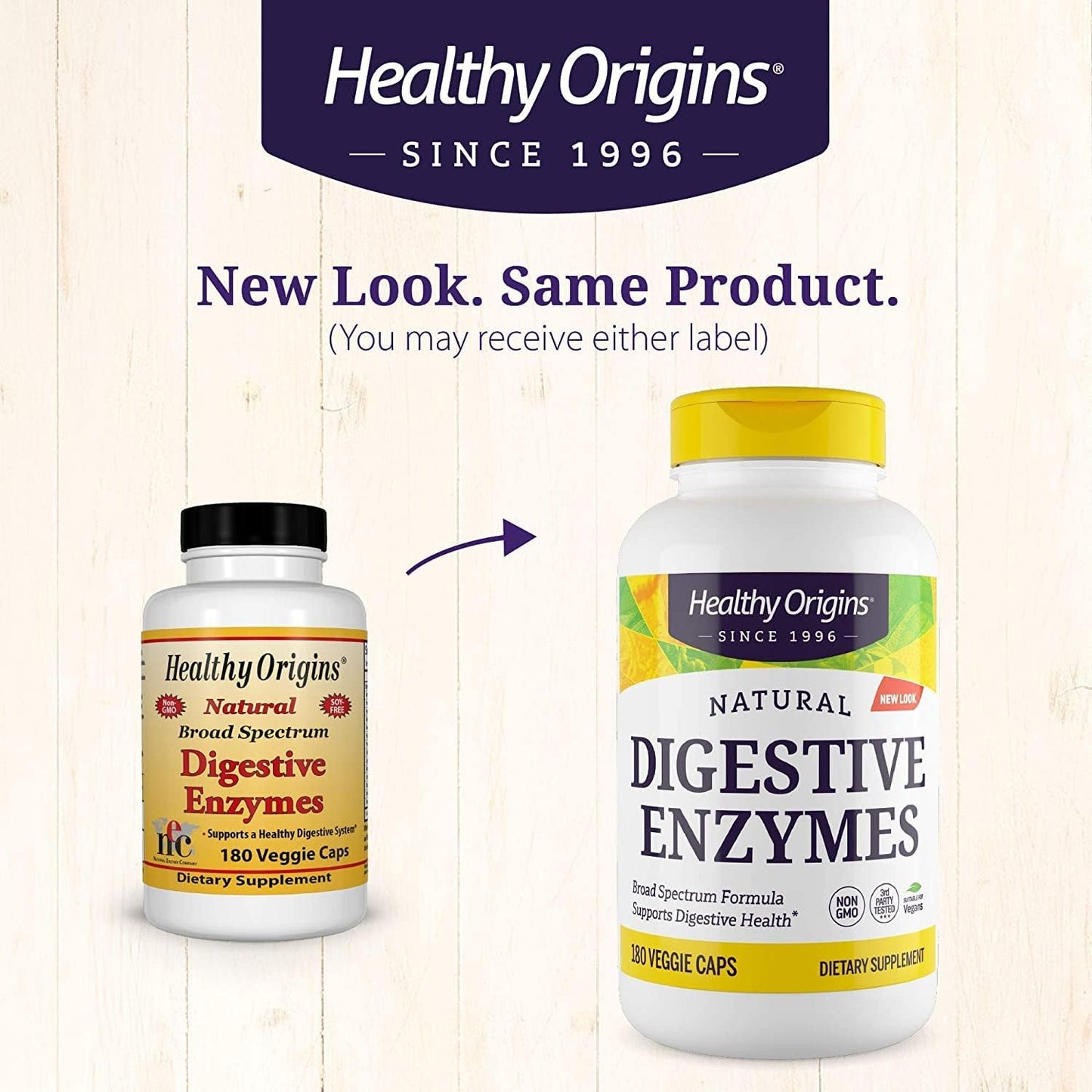 Broad Spectrum Digestive Enzymes Supplement - 180 Veggie Capsules - Gluten-Free with Protease, Amylase & Lipase for Gut Health