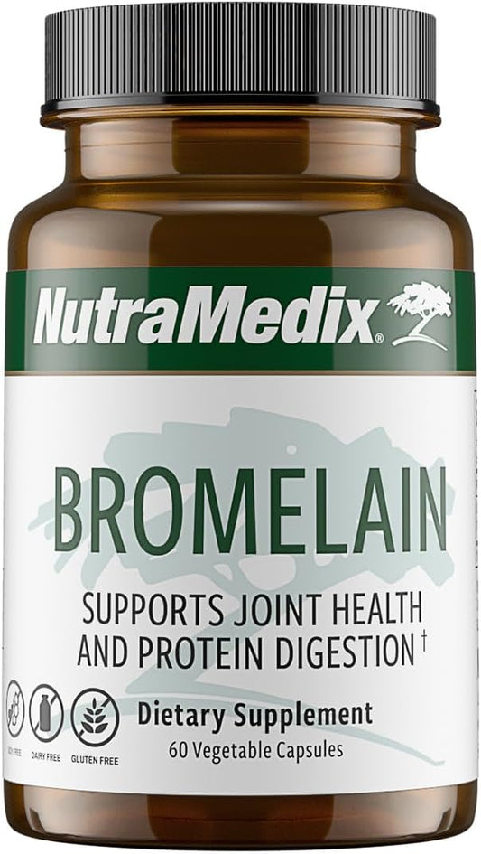 Bromelain 1,000mg Capsules - Proteolytic Enzymes for Digestion, Exercise, and Joint Support - Pineapple Stem Extract - Gluten, Soy, Dairy-Free - 60 Count