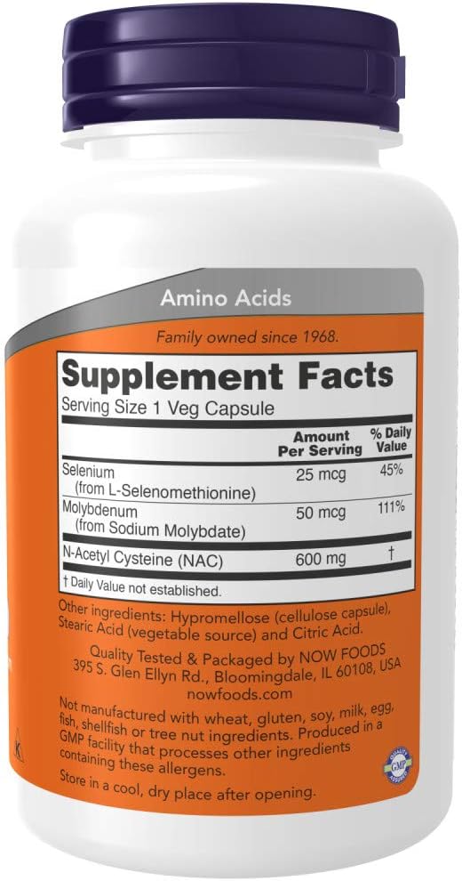 Bromelain 2,400 GDU/g - 500mg Natural Enzyme Capsules + NAC 600mg with Selenium & Molybdenum - 250 Veg Capsules